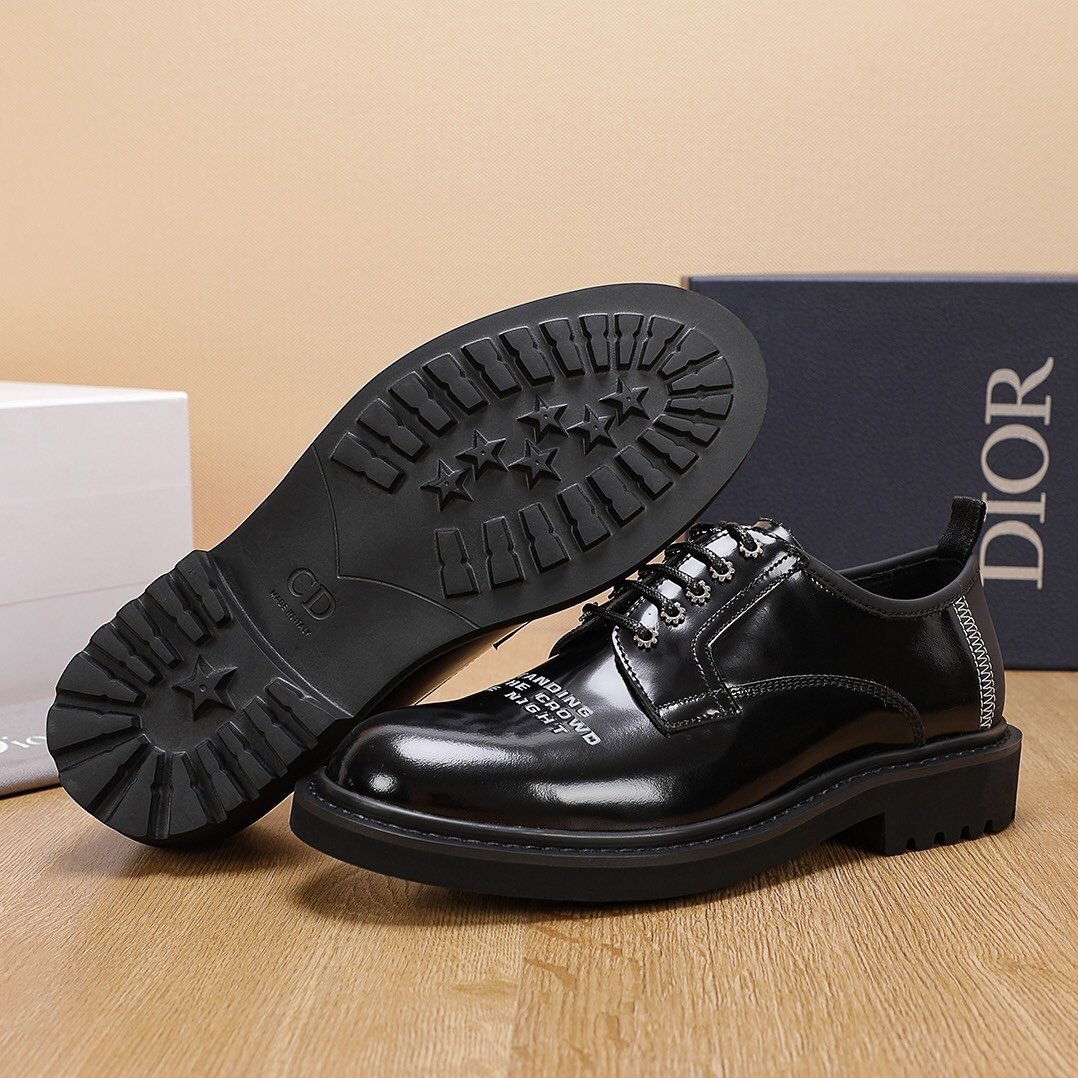 Dior Leather Shoes man 005